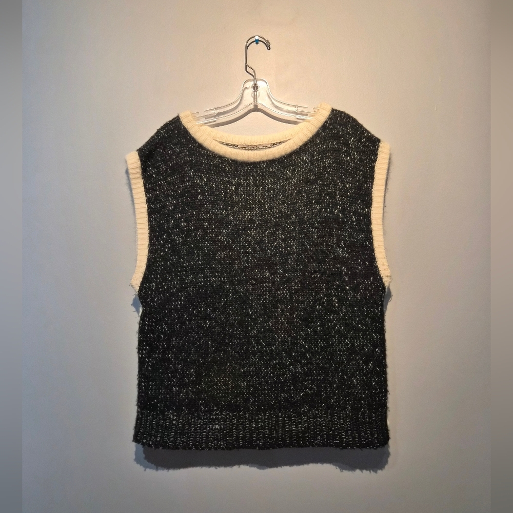 Vintage Two Toned Wool Blend Sweater Vest | Size Medium